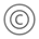 Badge Copyright outline